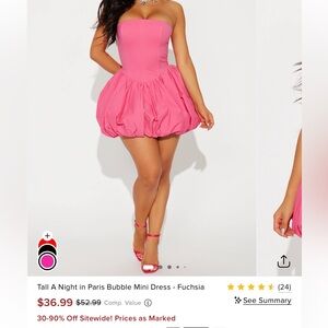 Pink Bubble Mini Dress
